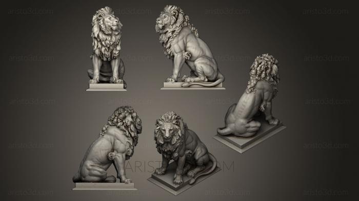 Figurines lions tigers sphinxes (STKL_0086) 3D model for CNC machine